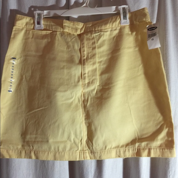 Old navy pale yellow vintage skirt size 12 - Picture 1 of 5